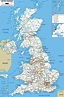 Large detailed road map of United Kingdom with all cities and airports ...