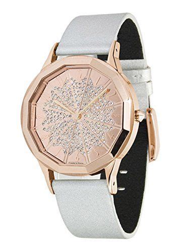 moog paris roulette ladies watch with rose gold dial white strap womens watches genuine