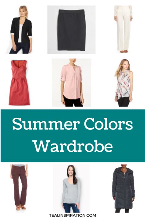 Summer Color Palette Wardrobe Capsule Teal Inspiration