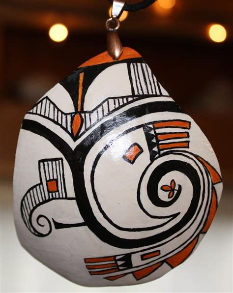 Southwest Indian Pottery Potsherd Gourd Art Hopi Rain Bird Etsy