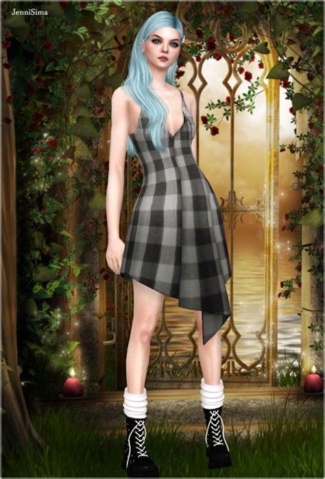 Jenni Sims Base Game Compatible Dress Sims 4 Dresses Sims