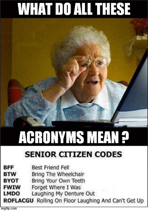 Necessary Senior Citizen Codes Imgflip