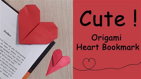 Origami Heart Bookmark📑💥valentines Day Craft Ideas💖origami Bookmark🔖