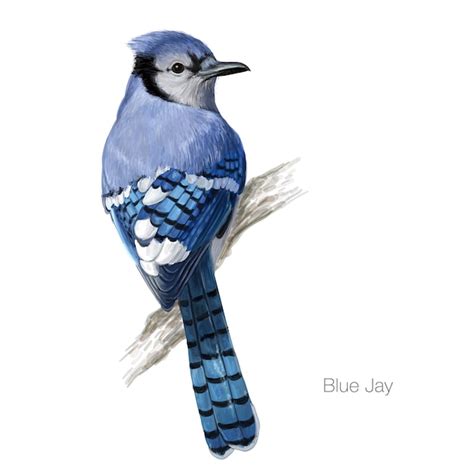 Blue Jay Bird Illustration Vector Premium Download