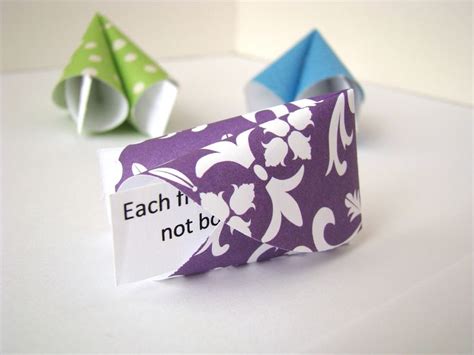 Origami Fortune Cookies Multi Colored Set Of 10 Origami Fortune