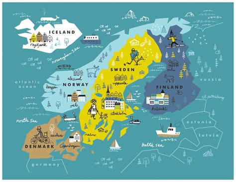 Samen met vele andere supporters. Destinations | Tea Collection | Illustrated map ...
