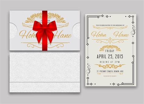 Wedding Invitation Card Creative Wedding Templates ~ Creative Market