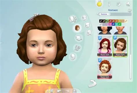Mystufforigin Short Wavy Pinned For Toddlers Sims 4 Hairs