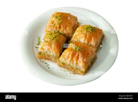 Traditional Turkish Dessert Baklava With Pistachio Stock Photo Alamy