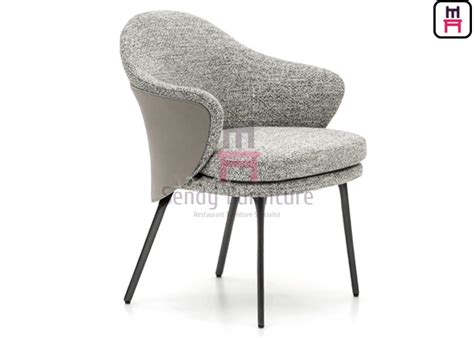 Dinning metal upholstered dining chair modern design dinning room furniture hotel colorful black metal leg pu upholstered leather luxury dining chair. Black Metal Frame Restaurant Dining Chair Leather / Fabric ...