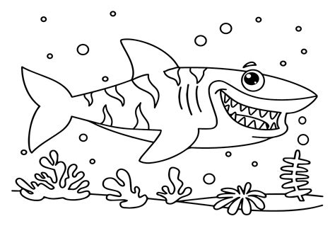 Tiger Shark Pictures Coloring Pages Free Printable Coloring Pages