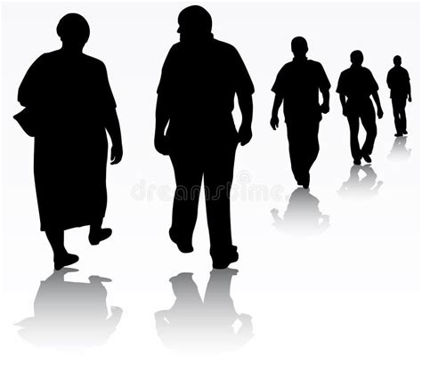 People Walking Silhouettes Stock Vector Illustration Of Posture 50329049