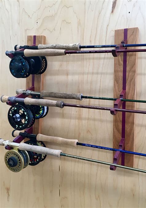 Custom Built Fly Rod Racks From New Hamphire Solid Cherry Wood Fly