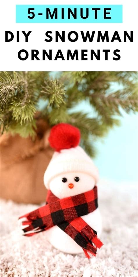 The Cutest 5 Minute Diy Snowman Ornaments Video