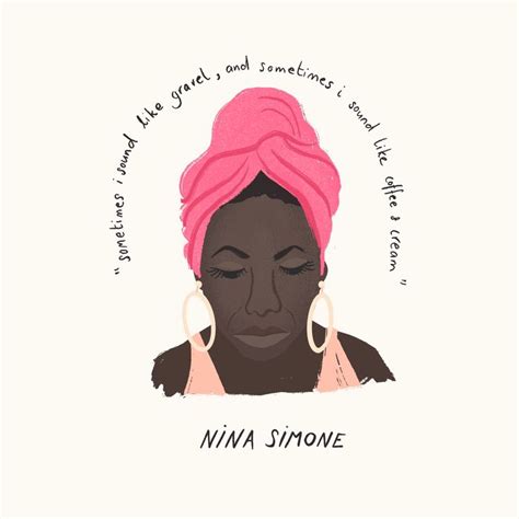 Illustration Of Nina Simone With Pink Headdress Black Lives Matter