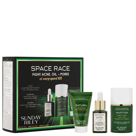 Sunday Riley Space Race Fight Acne Oil Pores At Warp Speed Kit