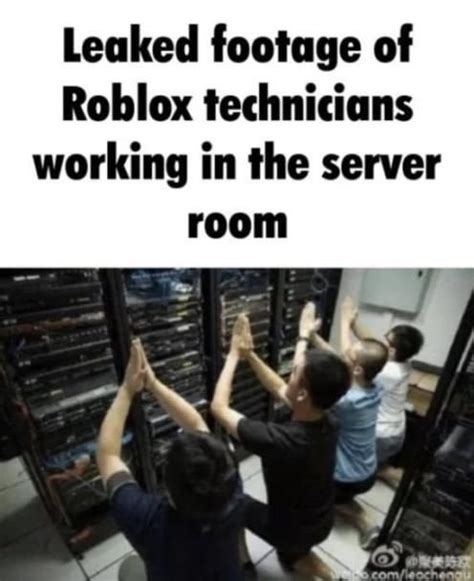 Leaked Footage Of Roblox Technicians Working In The Server Room IFunny