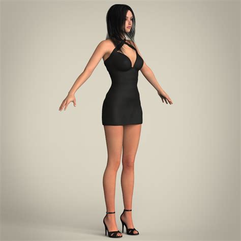 Realistic Sexy Teen Girl 3d Model Buy Realistic Sexy