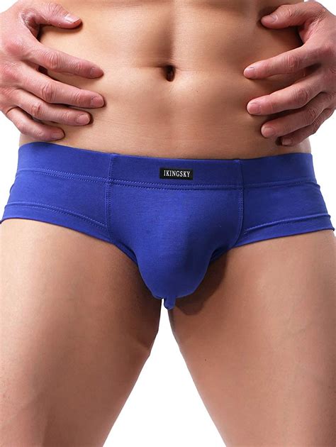 Ikingsky Mens Seamless Front Pouch Briefs Sexy Low Rise Men Cotton
