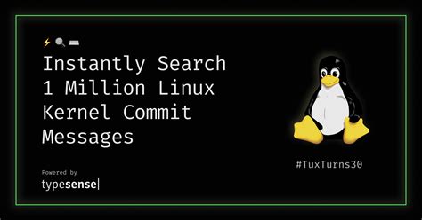Linux Kernel Commit History Search With Typesense