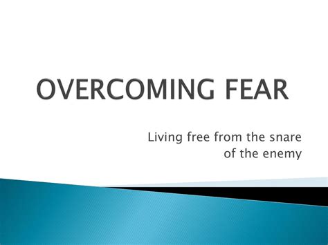 Ppt Overcoming Fear Powerpoint Presentation Free Download Id9103051