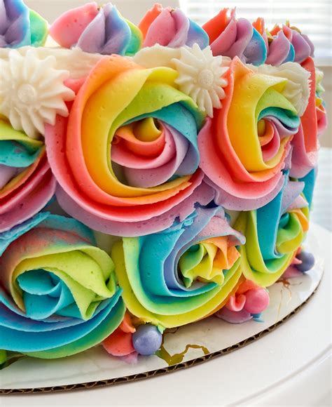 How To Make Rainbow Buttercream Frosting For Cakes Sugarfacebakes