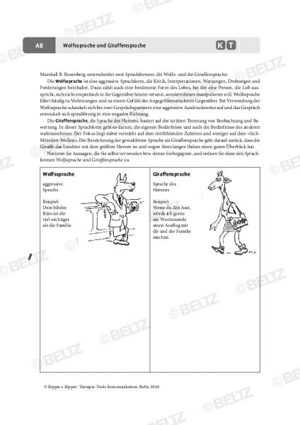 Gewaltfreie Kommunikation Wolfssprache Und Giraffensprache