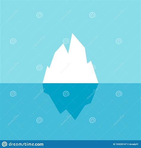 Icono Del Vector Del Iceberg De Hielo Ilustración Del Vector