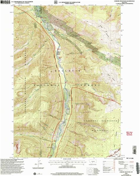 Yellowmaps Chrome Mountain Mt Topo Map 124000 Scale 75