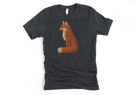 Fox Shirt Fox Red Fox Fox Tshirt Fox Tee Fox T Etsy