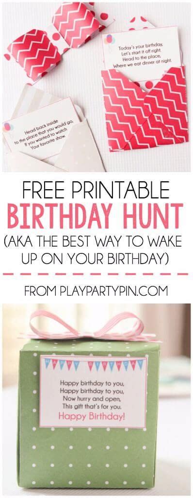 A Super Fun Free Printable Birthday Scavenger Hunt Play