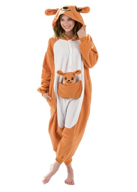 Adults Kigurumi Pajamas Kangaroo Onesie Pajamas Polar Fleece Synthetic