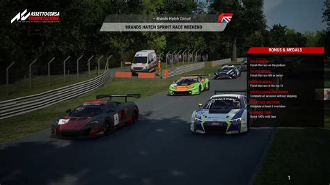 Assetto Corsa Competizione Brands Hatch McLaren GT3 Career Mode