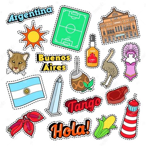 Premium Vector Argentina Travel Elements With Architecture And