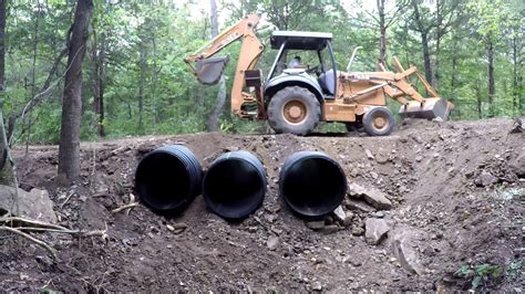 Installation Of 3 Culverts Under Our Road Time Lapse Youtube
