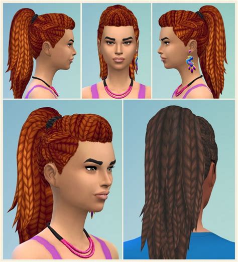 Hangout Braids Sims 4 Hair