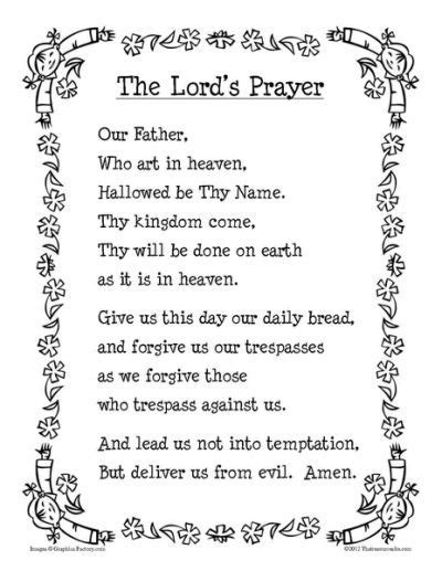 Our Father Printable Prayer Sheet Bybel Our Father Prayer Prayers