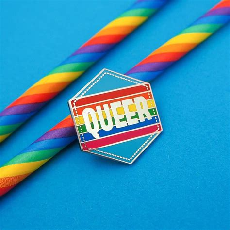 Queer Rainbow Enamel Pin Lgbtq Pin Queer Pin Pride Hard Etsy