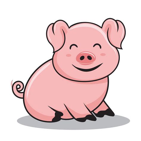 Pig Cartoon Cute Swine Illustration 3641174 Vector Art At Vecteezy