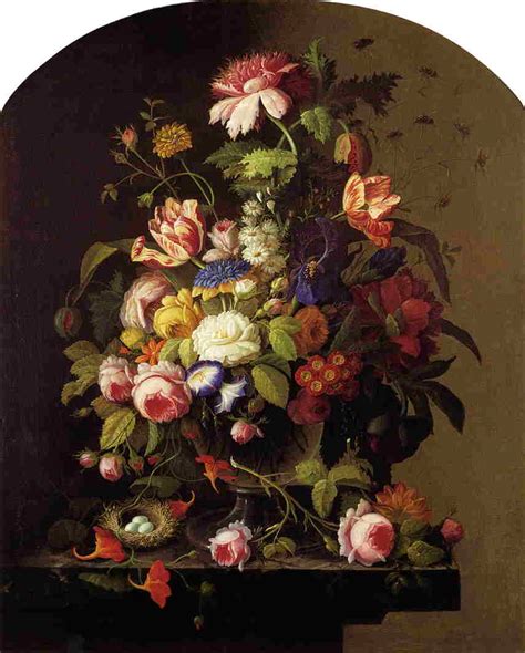 Still Life Flowers 1850 Painting Severin Roesen Oil Paintings