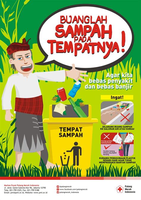 Poster Dilarang Buang Sampah Sembarangan Sketsa