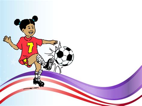Playing Soccer Backgrounds Purple Red Sports Templates Free Ppt