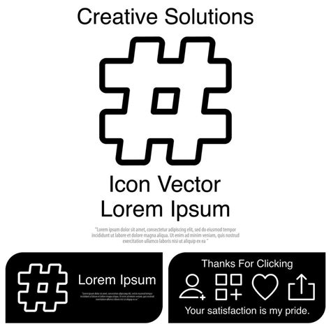 Hashtags Icon Eps 10 9502096 Vector Art At Vecteezy
