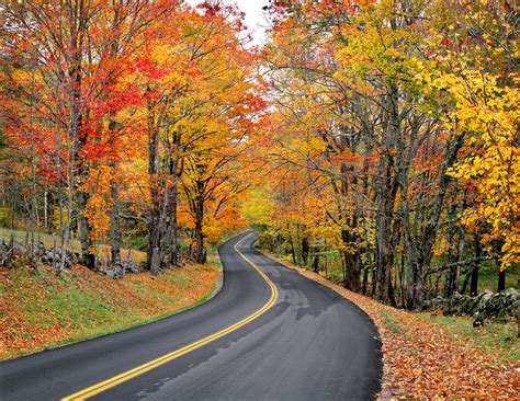 Autumn Road East Orange Vermont Color Photograph Radeka Photography