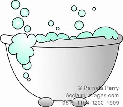 Bath Bubble Bathtub Cartoon Clipart Clip Bubbles
