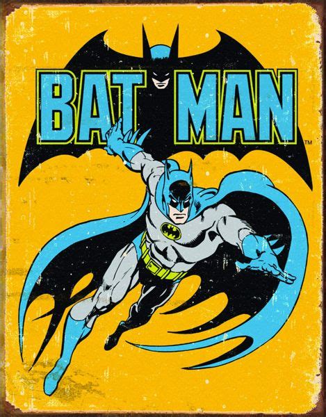 Batman Retro Tin Sign By Desperate Enterprises