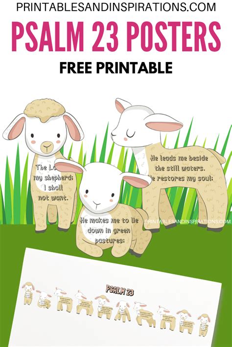 Free Printable Psalm 23 Poster Banner Printables And Inspirations
