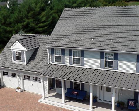 Classic Metal Roofing Systems Rustic Shingle 4 Color Gray Style