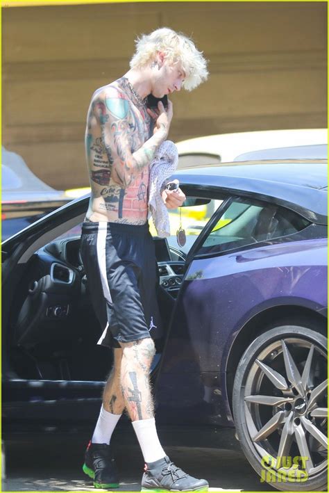 Machine Gun Kelly Shows Off His Tattoos After Leaving Megan Foxs House