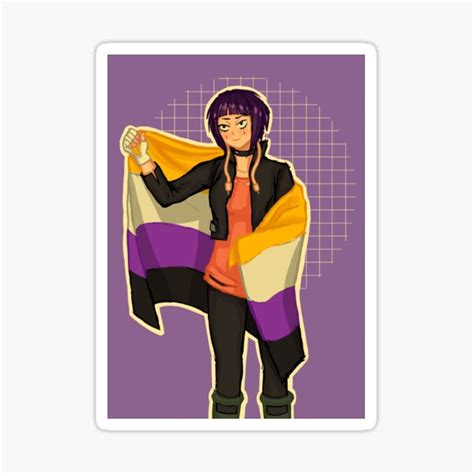 Nonbinary Jirou Sticker By Sylghouls Redbubble